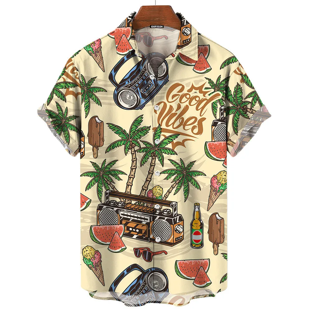 Camisa Havaiana Masculina Retr - Vintage Hawaiian Floral Shirt avaliação e preço