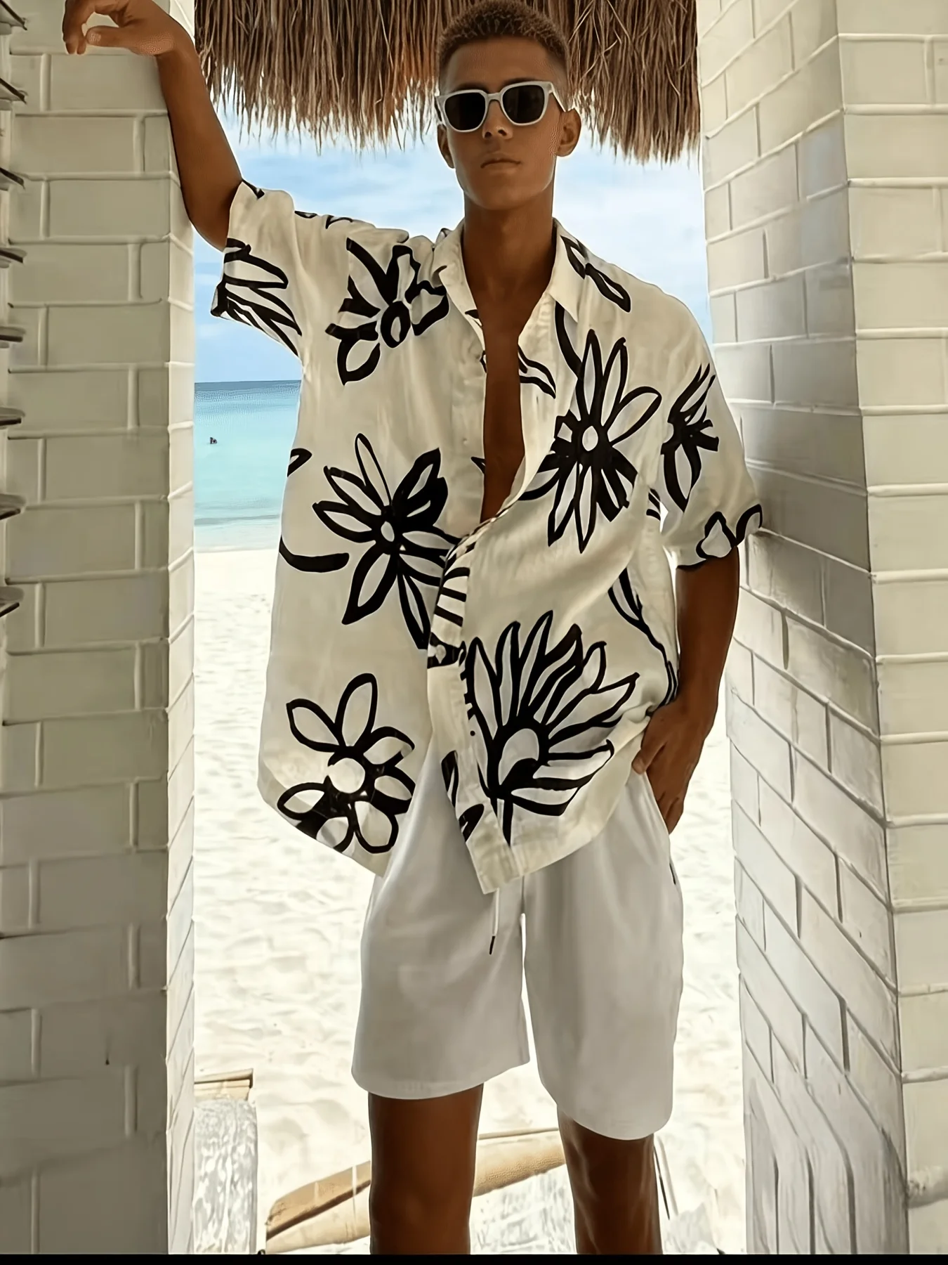 Camisa Aloha Havaiana Oversize - Vintage Hawaiian Floral Shirt avaliação e preço