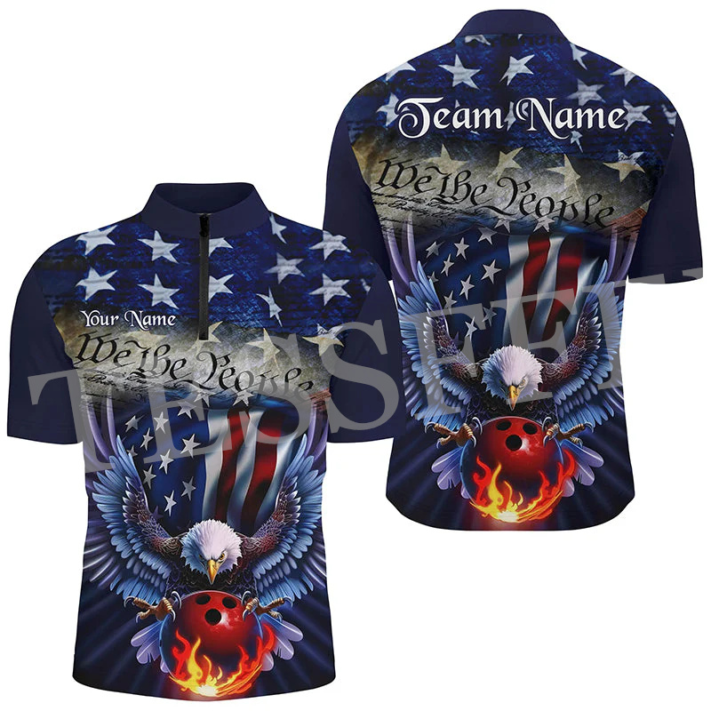 Nome personalizado Zip Polo Je - Short Sleeve Bowling Shirt Retro avaliação e preço