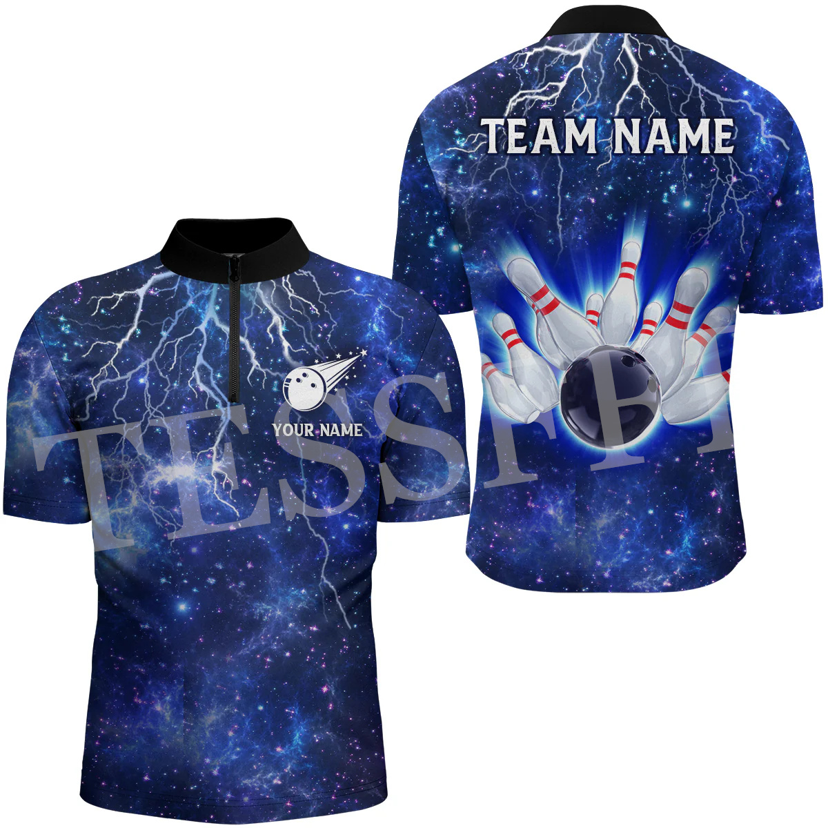 Nome personalizado Zip Polo Je - Short Sleeve Bowling Shirt Retro avaliação e preço