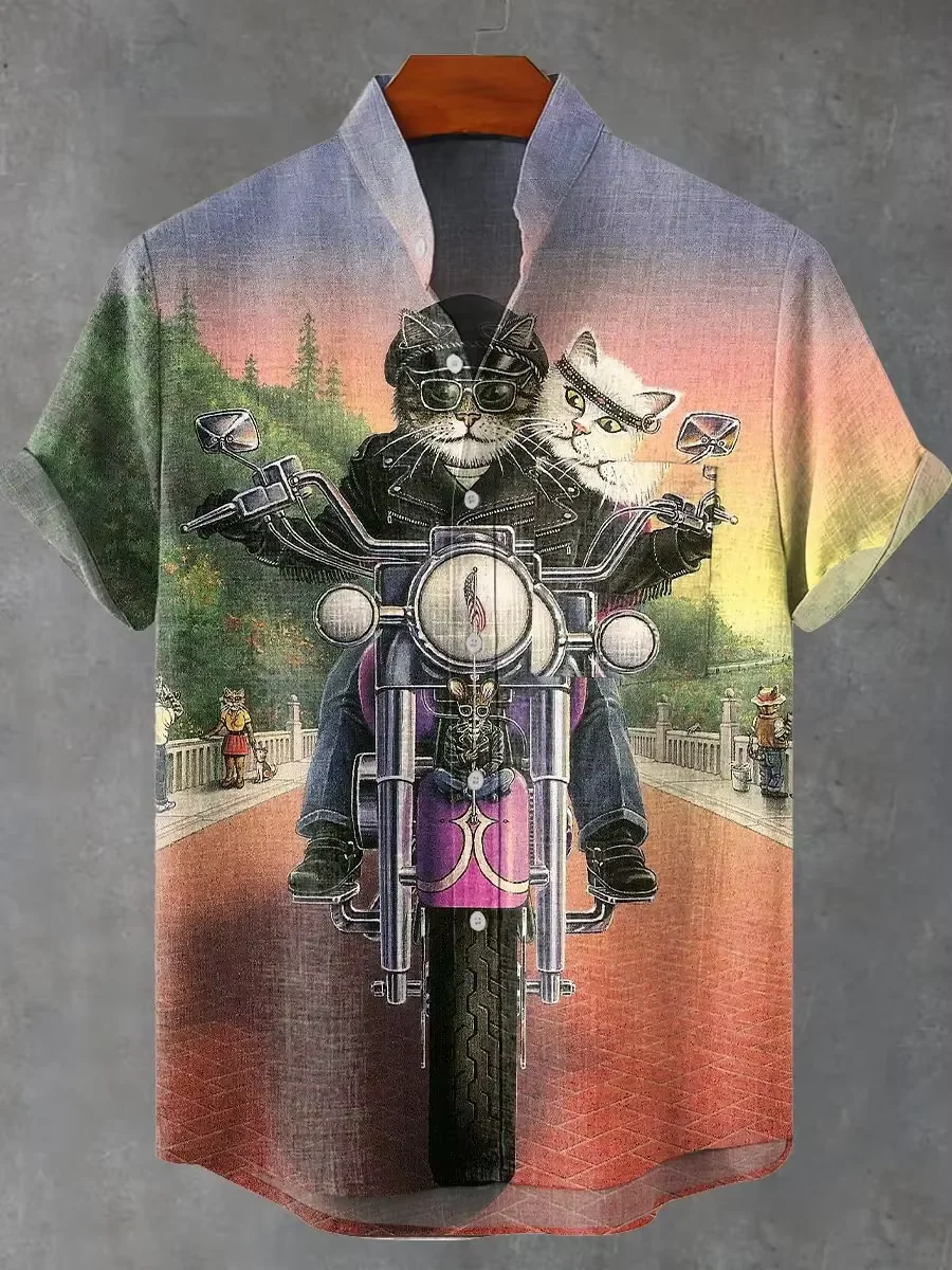 Camisa masculina de manga curt - Vintage Hawaiian Floral Shirt avaliação e preço