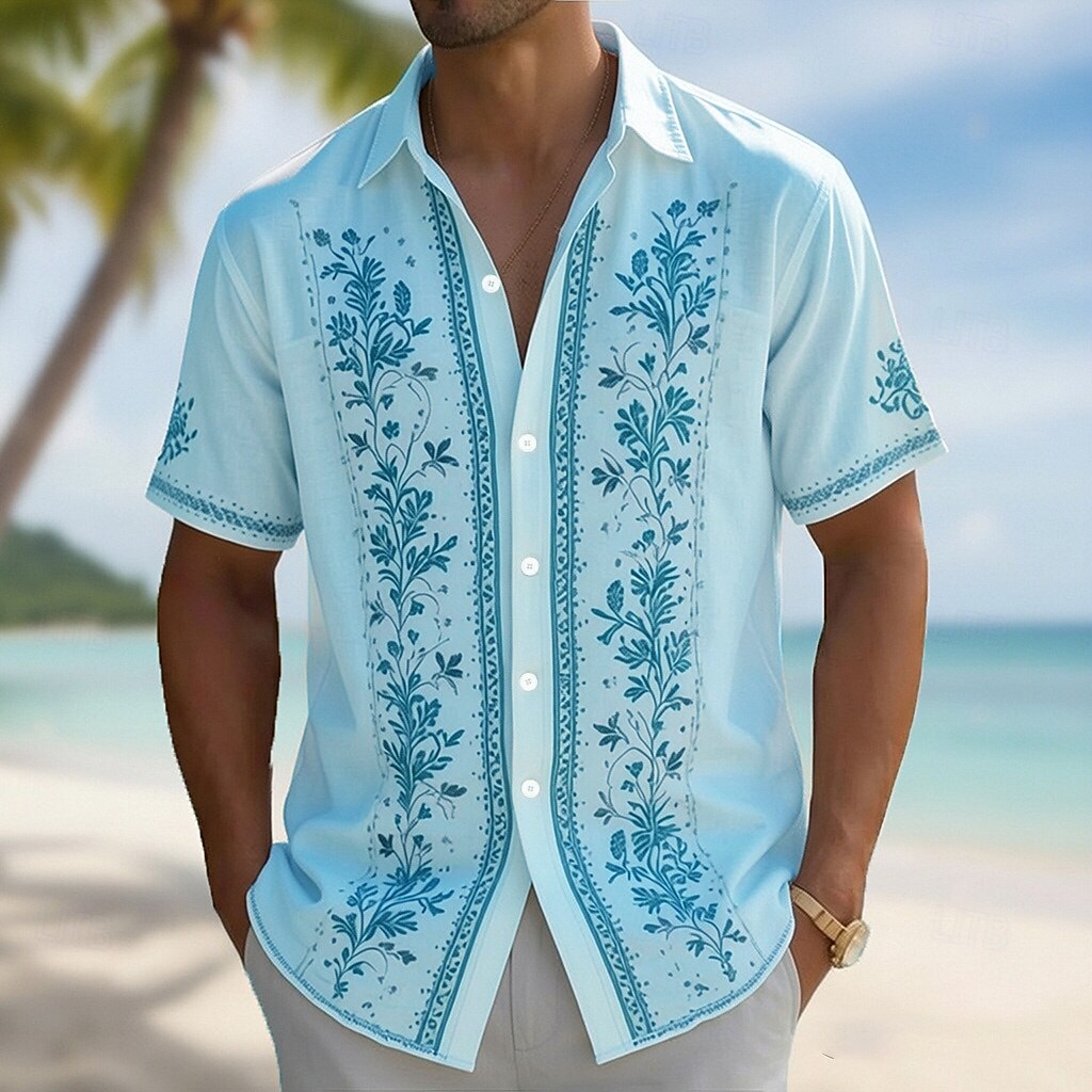 Camisa Havaiana Masculina com  - Vintage Hawaiian Floral Shirt avaliação e preço